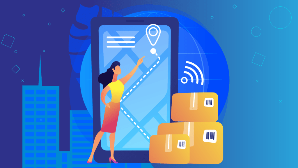 Dibujo de mujer contenta despues de Optimizar sus Soluciones Móviles